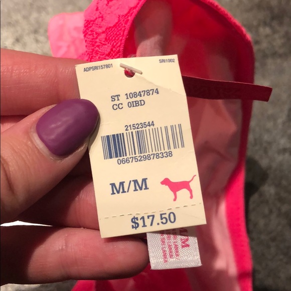 VS PINK: Pink/Coral Lace Bandeau - Picture 4 of 4